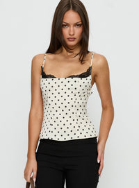 White Polka Dot