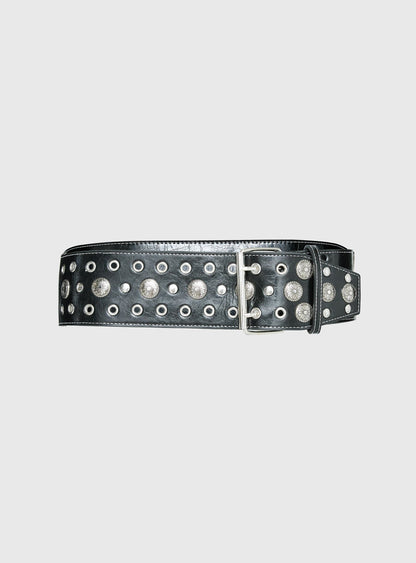Rhomana Studded Belt Black