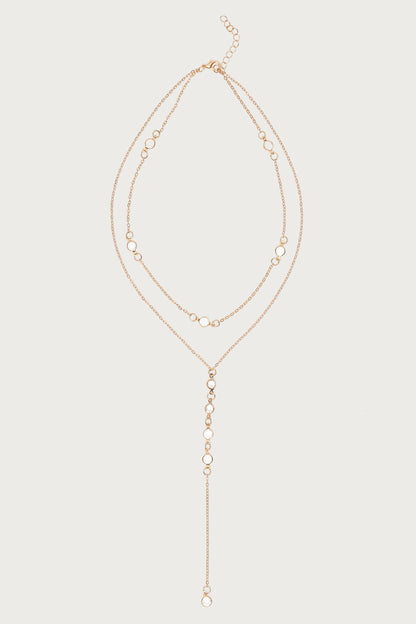 Stone Layered Cascading Necklace