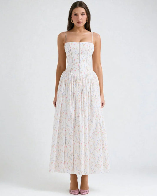 Esmay Floral Print Midi Dress